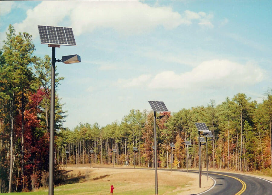 Solar Roadway Lighting at the US EPA Facility in Raleigh, NC